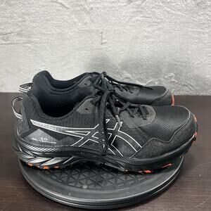 Asics Men's Size US 10 Gel-Venture 8 Black Lace Up Trail Athletic Sneakers